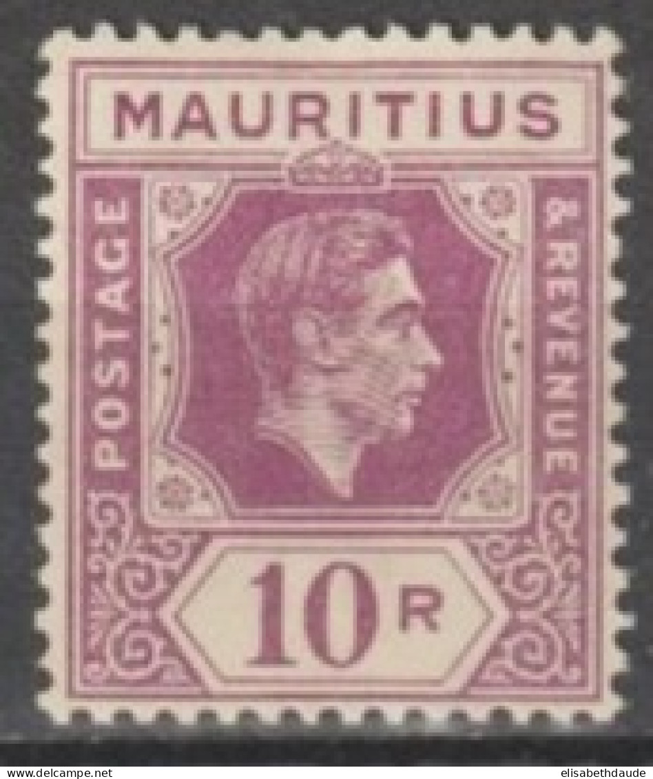 MAURITIUS - 1938 - YVERT N° 212 ** MNH (GOMME COLONIALE : VOIR DOS) - COTE = 18 EUR. - - Mauritius (...-1967)