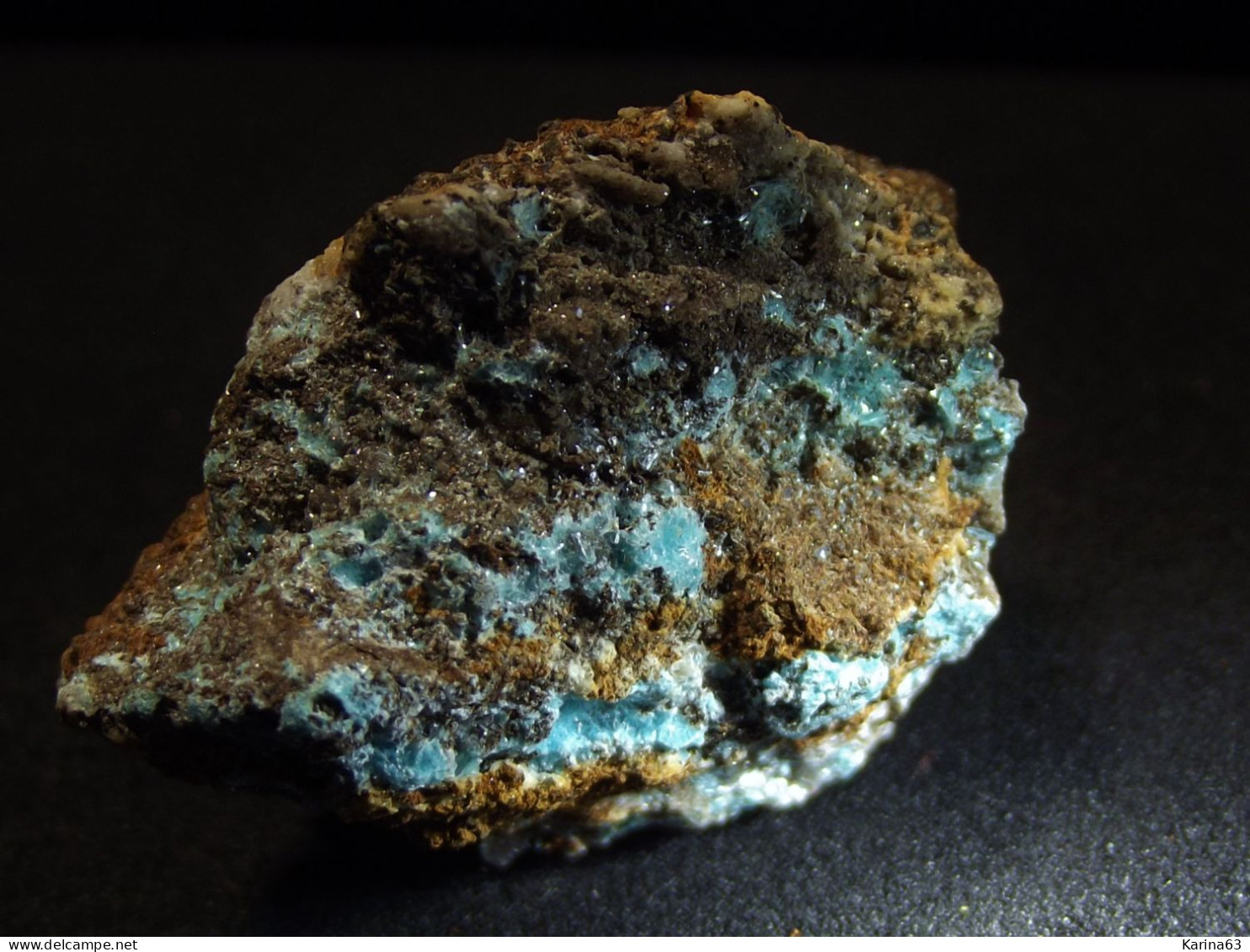 Aurichalcite On Matrix ( 3 X 3 X 3 Cm ) Tiny-Arenas Mine -  Fluminimaggiore -  Sardinia - Italy - Minerals