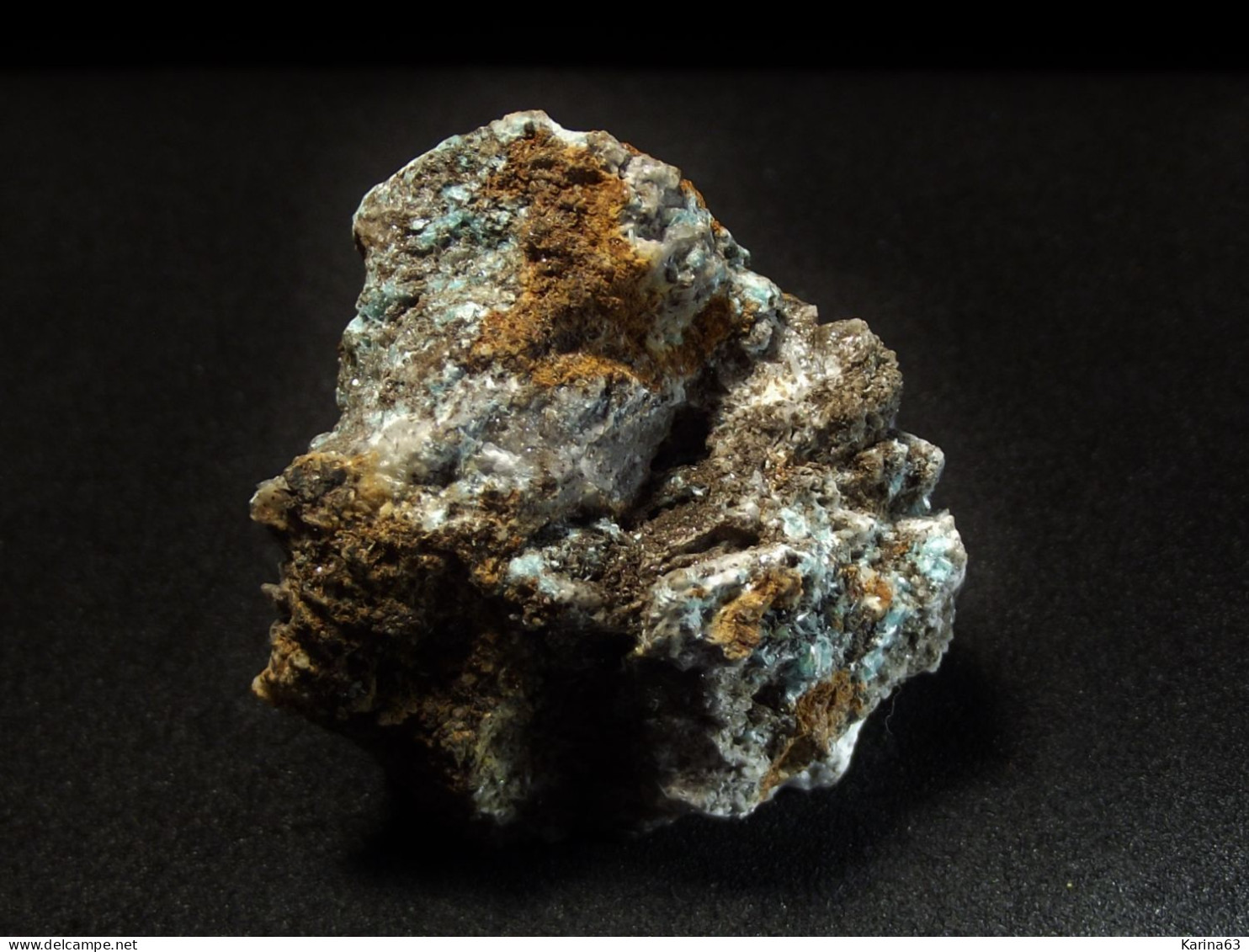 Aurichalcite On Matrix ( 3 X 3 X 3 Cm ) Tiny-Arenas Mine -  Fluminimaggiore -  Sardinia - Italy - Minéraux