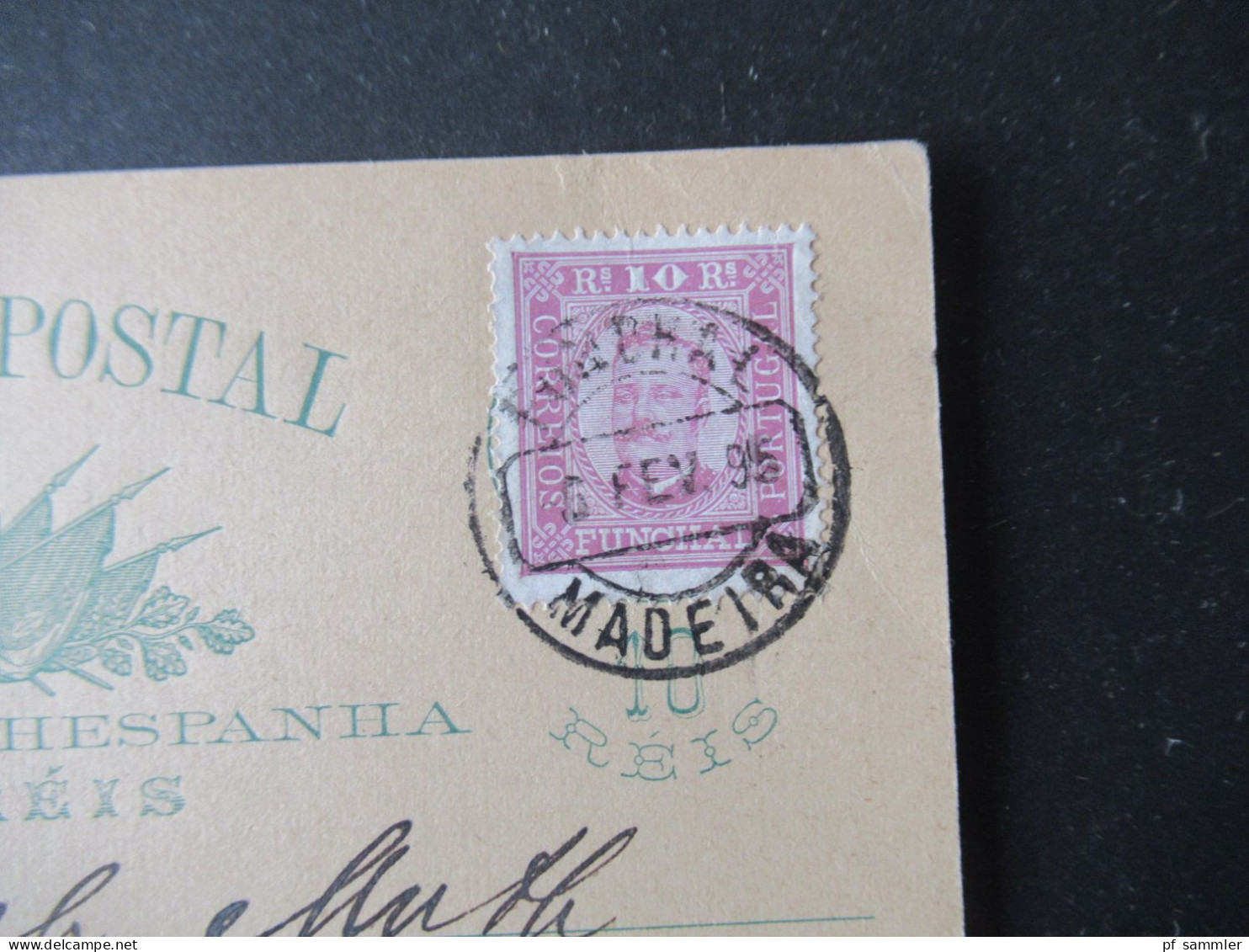 Portugal Madeira 1895 Ganzsache / Doppelkarte Gebraucht Stempel Funchal Madeira Und Ank. K1 Coblenz - Lützel - Madère