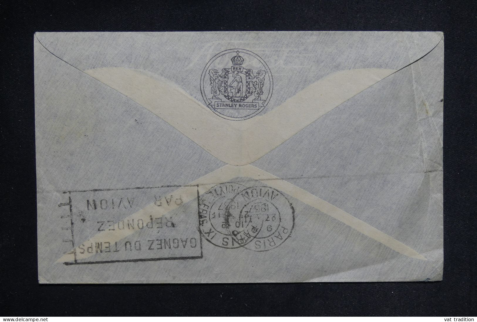 AUSTRALIE - Enveloppe Commerciale De Melbourne Pour Paris En 1937 Par Avion - L 149854 - Postmark Collection