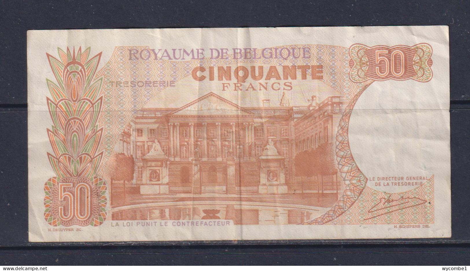 BELGIUM  - 1966 50 Francs Circulated Banknote - Sonstige & Ohne Zuordnung