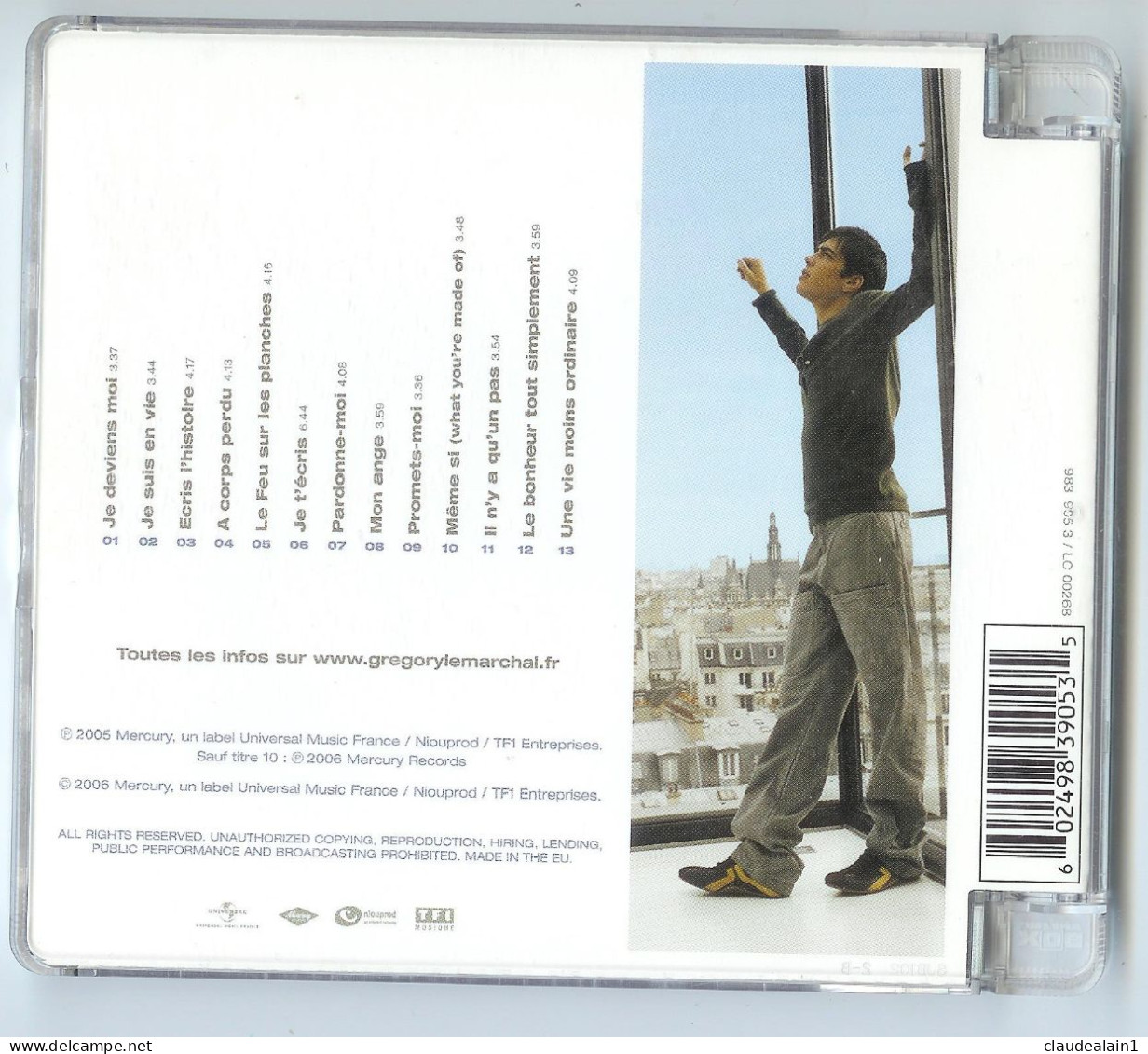 ALBUM CD GREGORY LEMARCHAL - JE DEVIENS MOI (13 Titres) - Très Bon état - Altri - Francese