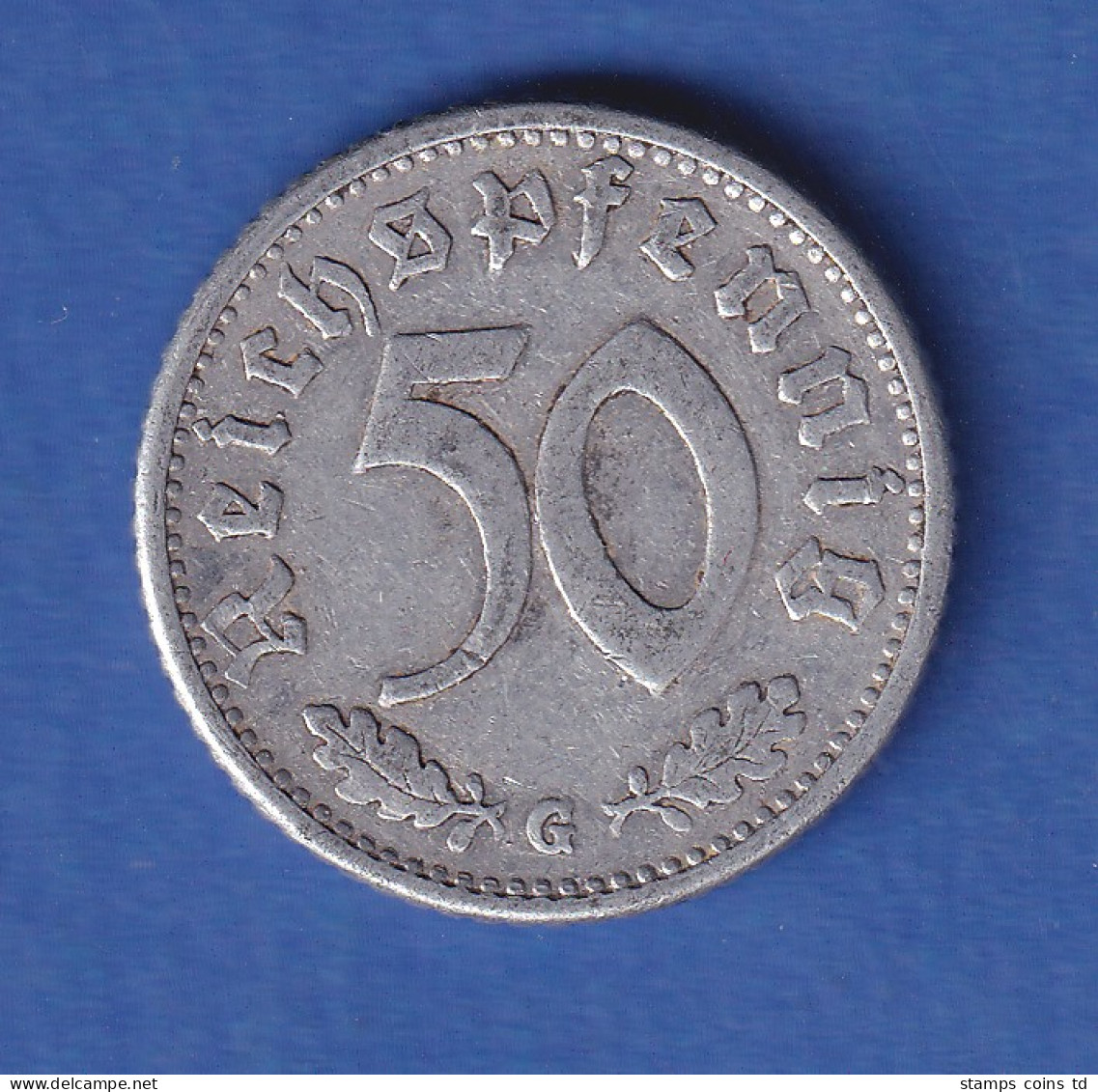 Deutsches Reich Kursmünze 50 Reichspfennig 1935 G - 5 Reichsmark