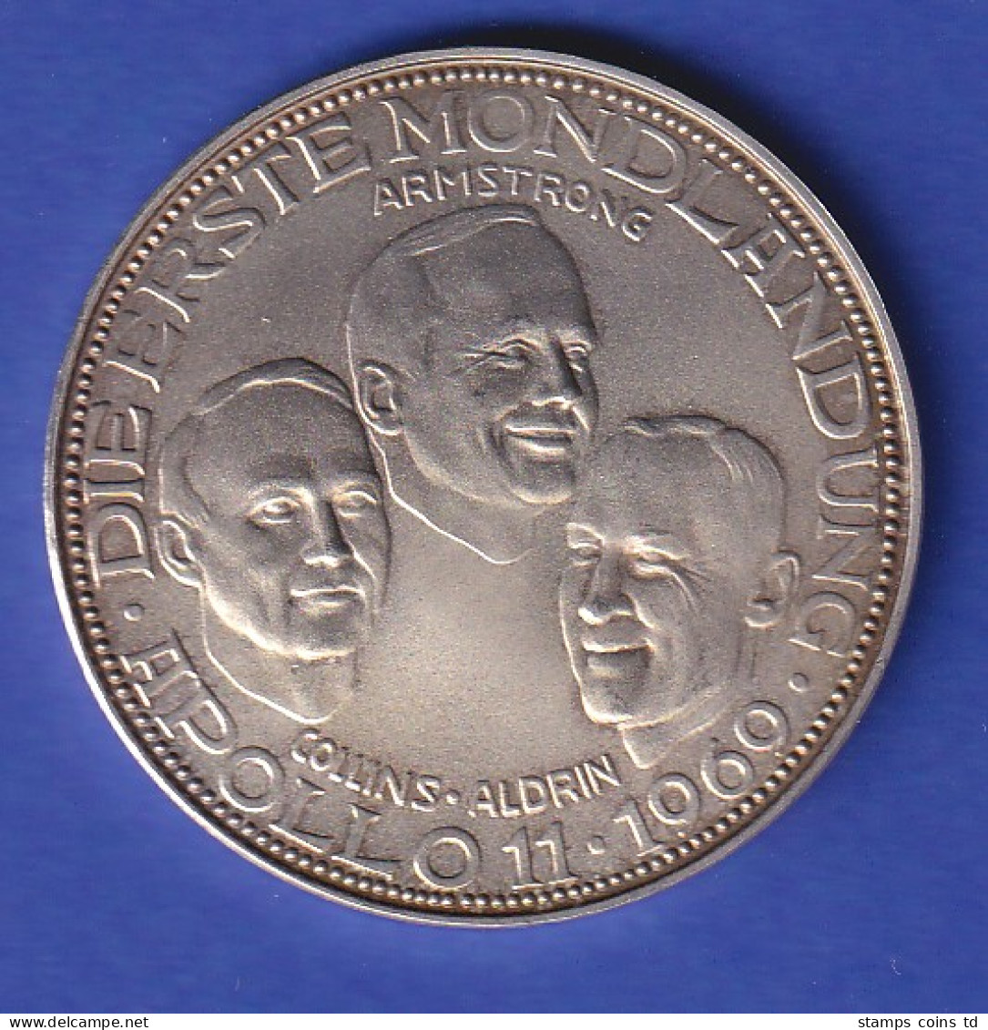 Silbermedaille Mondlandung APOLLO 11 - Astronauten Armstrong, Aldrin, Collins - Non Classés