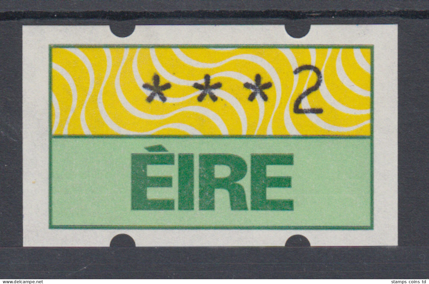 Irland Klüssendorf-ATM  1.Ausgabe 1990,  Mi.-Nr. 2 **  - Frankeervignetten (Frama)