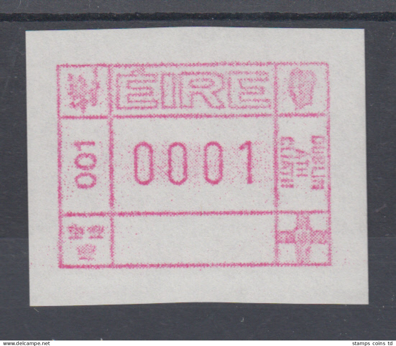 Irland FRAMA-ATM  1.Ausgabe 1990,  Mi.-Nr. 1  **  - Frankeervignetten (Frama)