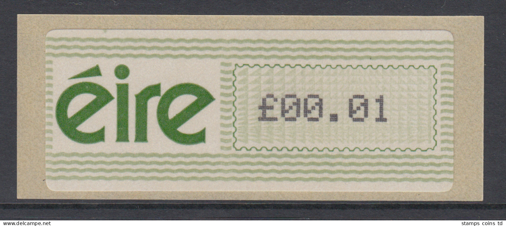 Irland Amiel-ATM  1.Ausgabe 1990,  Mi.-Nr. 3 **  - Franking Labels