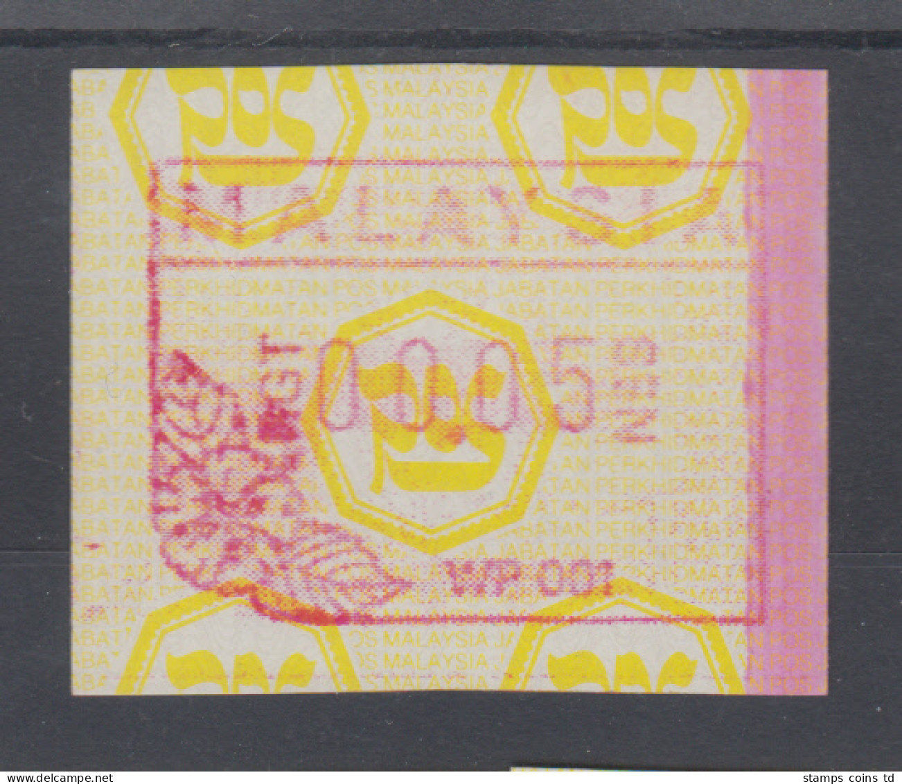 Malaysia 1987 Frama-ATM Mi.-Nr. 1 Mit Einem ENDSTREIFEN Rechts **  SELTEN !  - Malaysia (1964-...)