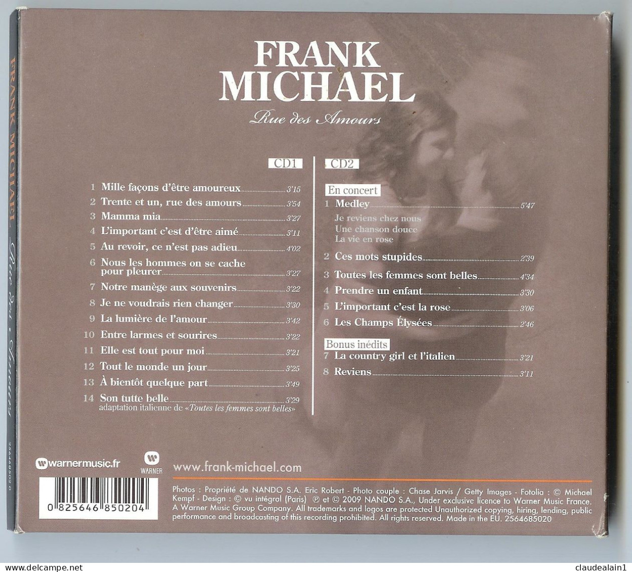 ALBUM CD FRANK MICHAEL - Rue Des Amours ( 2 CD & 22 Titres) - Très Bon état - Andere - Franstalig