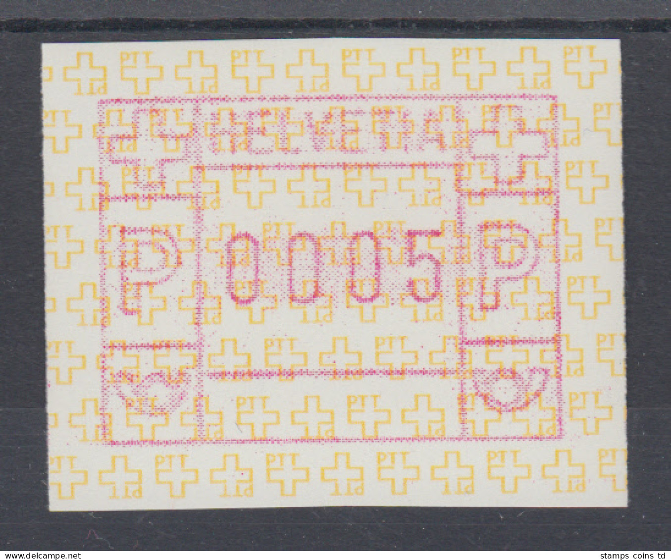 Schweiz 1990, FRAMA-ATM Postembleme Gelb,  Mi-Nr. 4 ** - Automatic Stamps