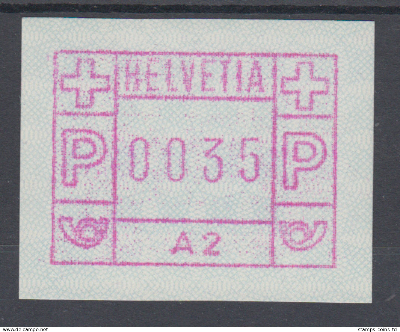 Schweiz 1976, FRAMA-ATM Aus Automat A2 , Wertstufe 0035 **  Mi.-Nr. 1.2 - Automatic Stamps