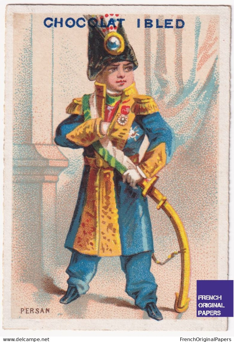 TOP Condition - Chromo Chocolat Ibled - Persan Perse Persia Iran Soldat - Victorian Trade Card Soldier Persian A59-6 - Ibled