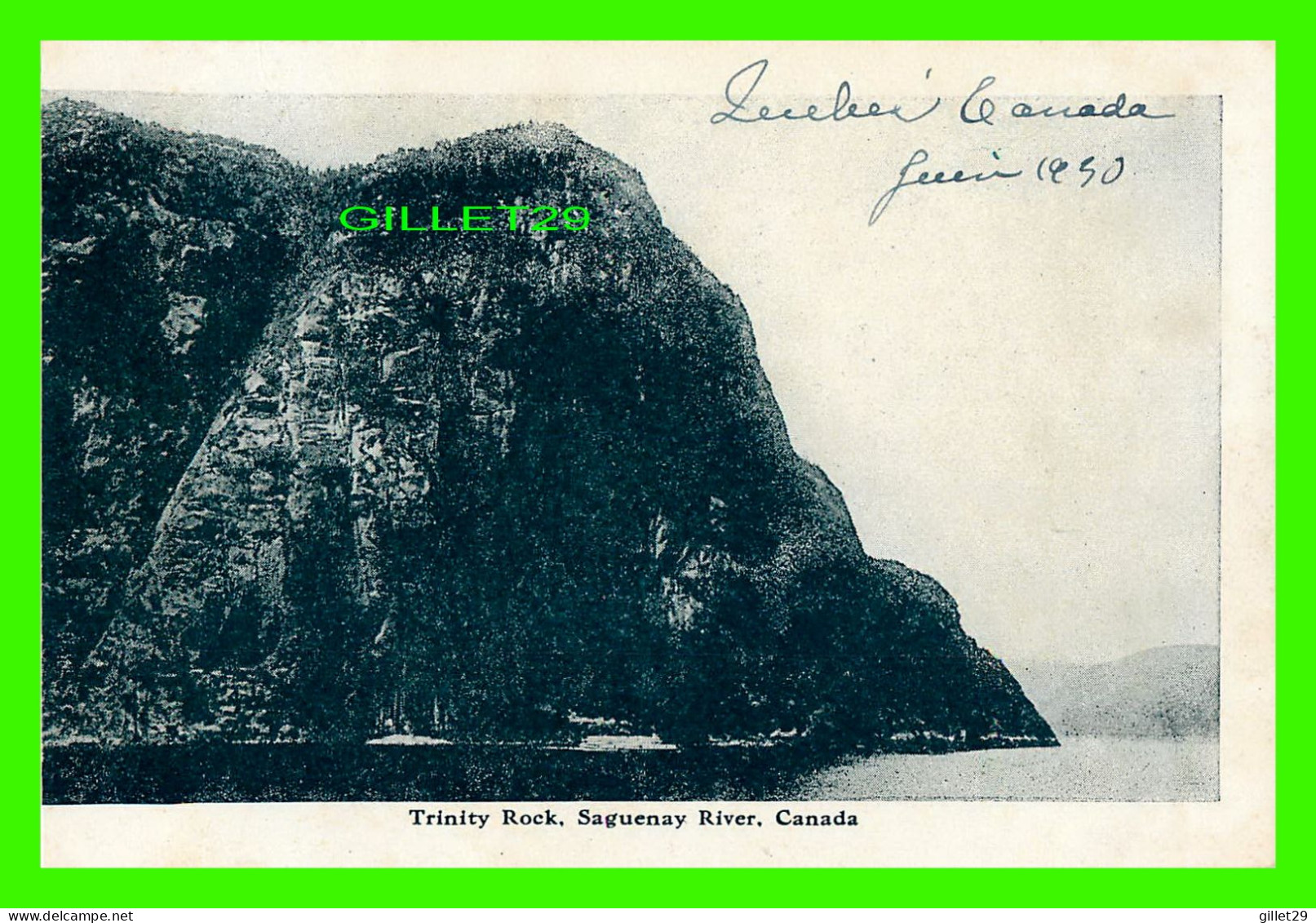 SAGUENAY, QUÉBEC - TRINITY ROCK, SAGUENAY RIVER - WRITTEN IN 1930 - PUB. BY THE FEDERATED PRESS LIMITED - - Saguenay