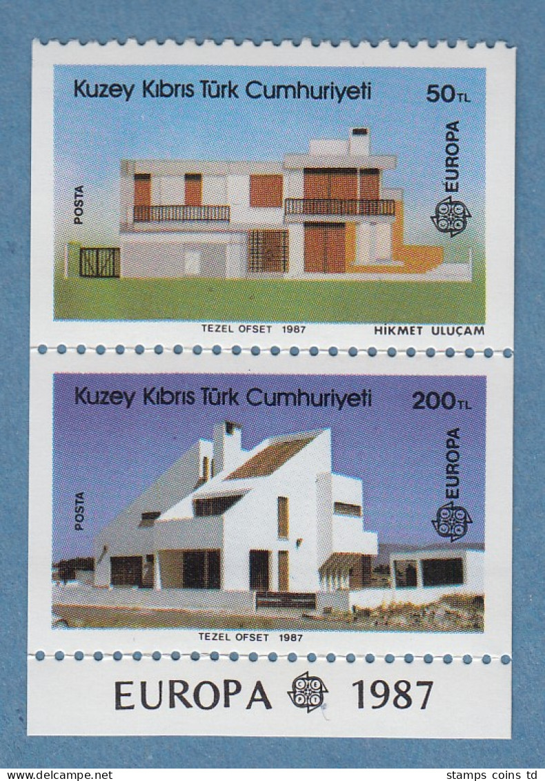 Türkisch-Zypern 1987 EUROPA Moderne Architektur Häuser Mi.-Nr. 205-06 B **  - Altri & Non Classificati