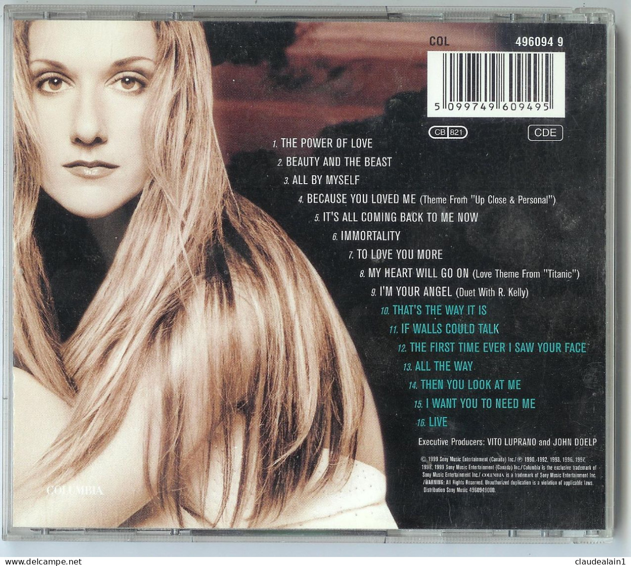 ALBUM CD CELINE DION - ALL THE WAY ( 16 Titres) - Très Bon état - Other - English Music