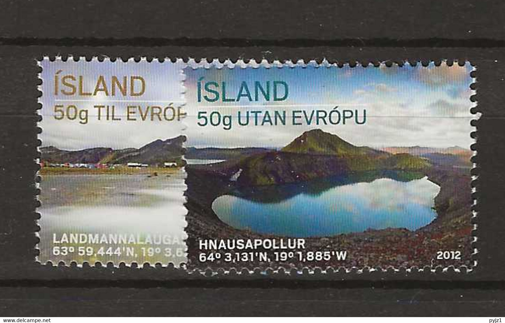 2012 MNH Iceland, Mi 1345-6 - Neufs