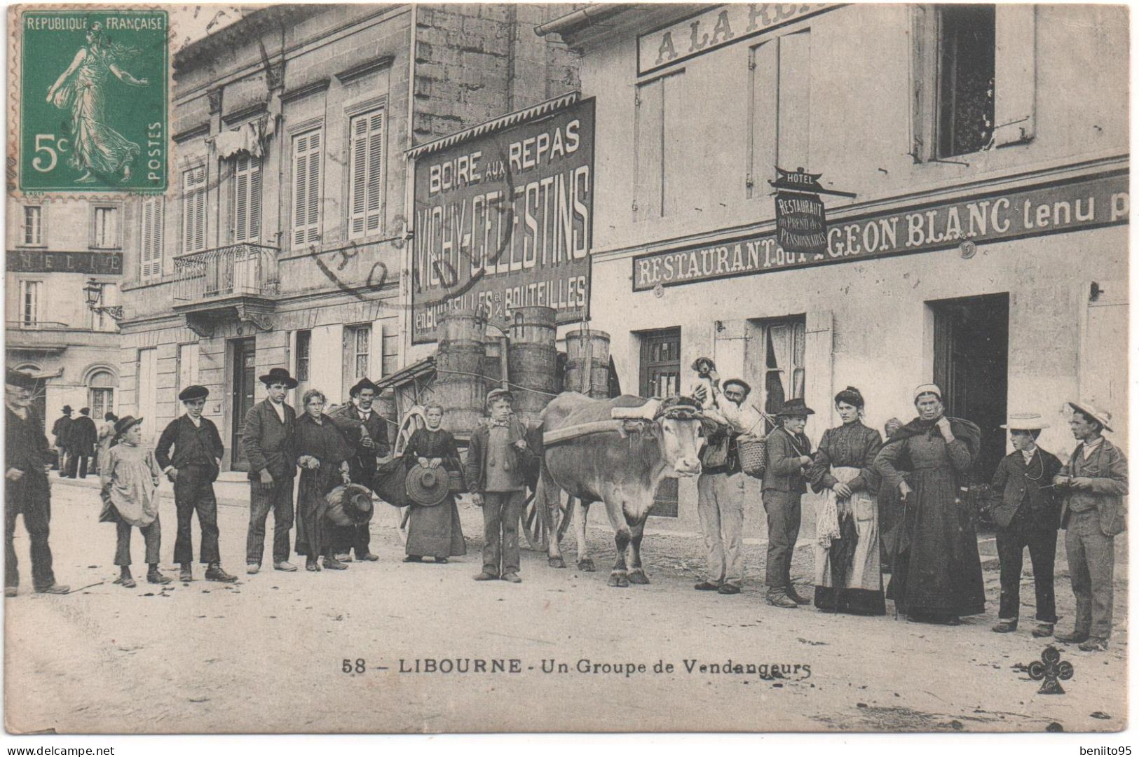 CPA De LIBOURNE - Un Groupe De Vendangeurs. - Libourne