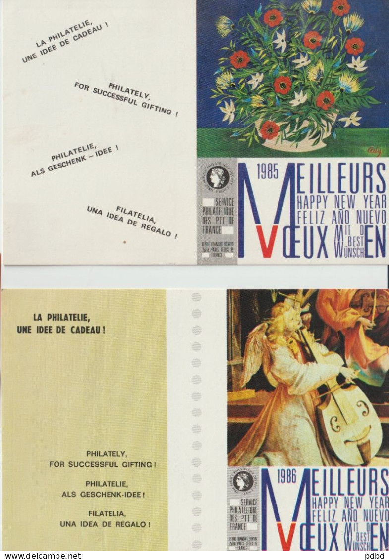Calendriers . ( X4 ) . La Marine 85 . Philatélie 85, 86 . Croix-Rouge 80 . Petits Formats . - Petit Format : 1981-90
