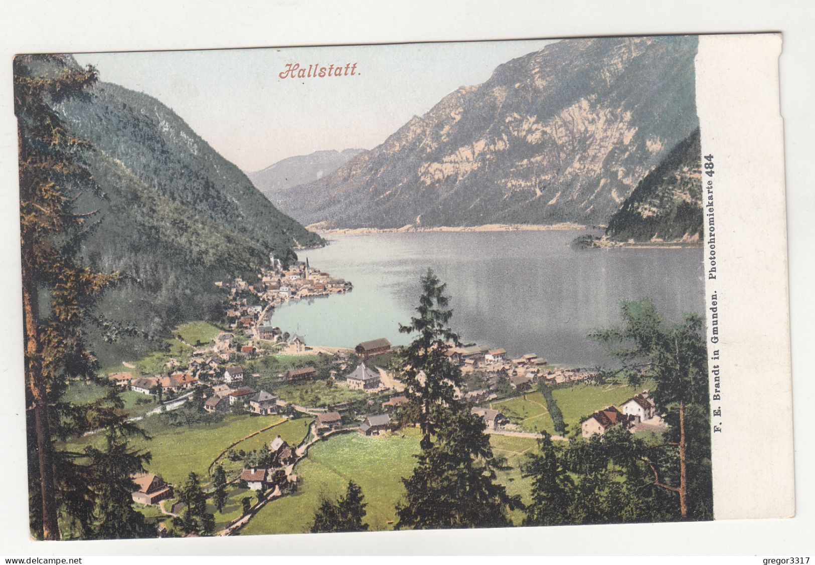 E3330) 2 X Sehr Schöne Photochromiekarten - HALLSTATT  Weg Wiesen Häuser U. See ALT!  1906 - Hallstatt