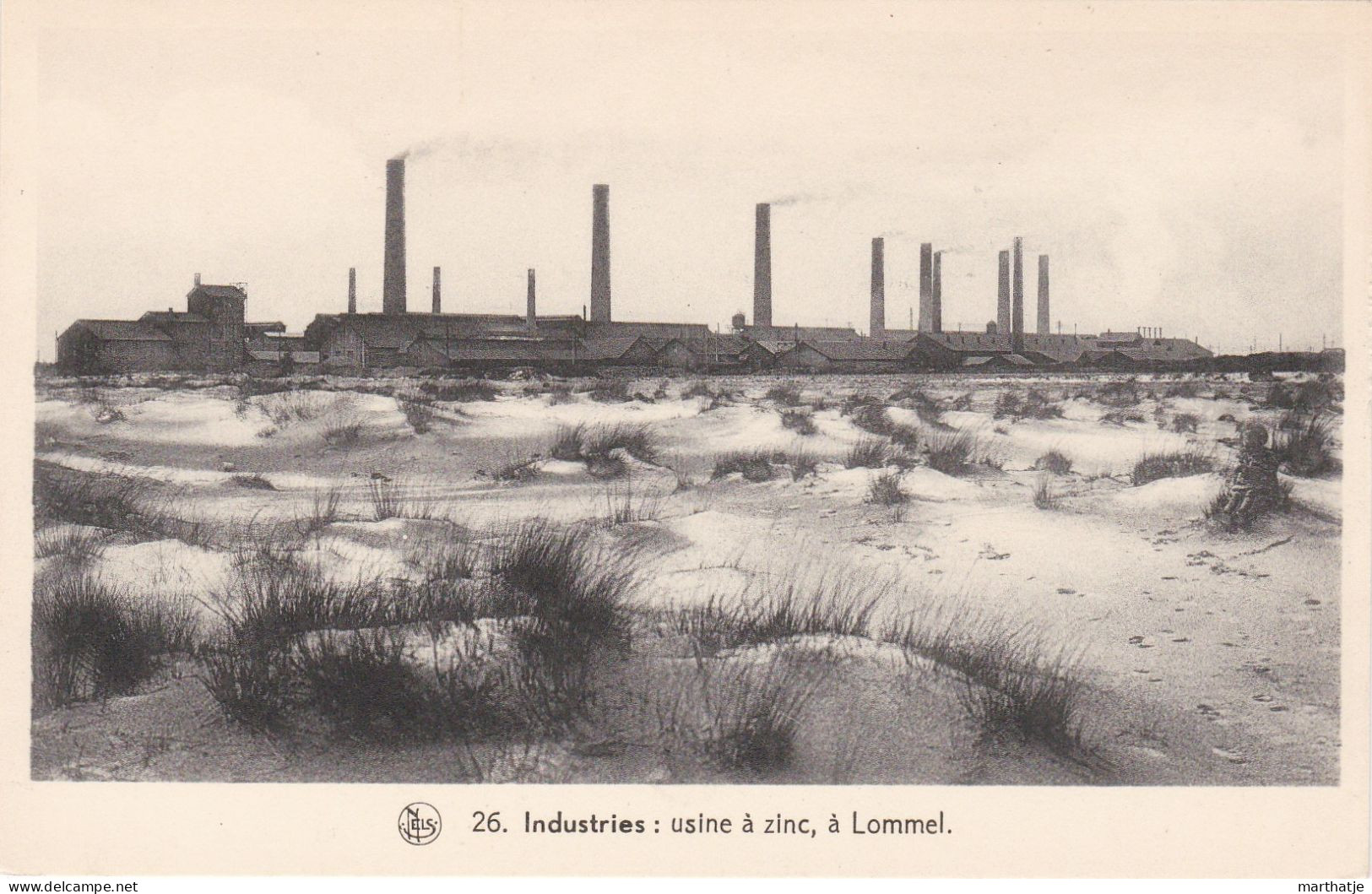 26. Industries : Usine à Zinc, à Lommel - Collection : "Les Paysages Belges" 3e Série : La Campine - Lommel