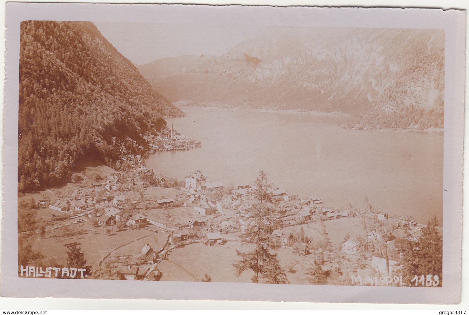 E3337) HALLSTATT - HALLSTADT - Salzkammergut - Bräunliche FOtO AK - MONOPOL 1153  SEHR ALT ! - Hallstatt