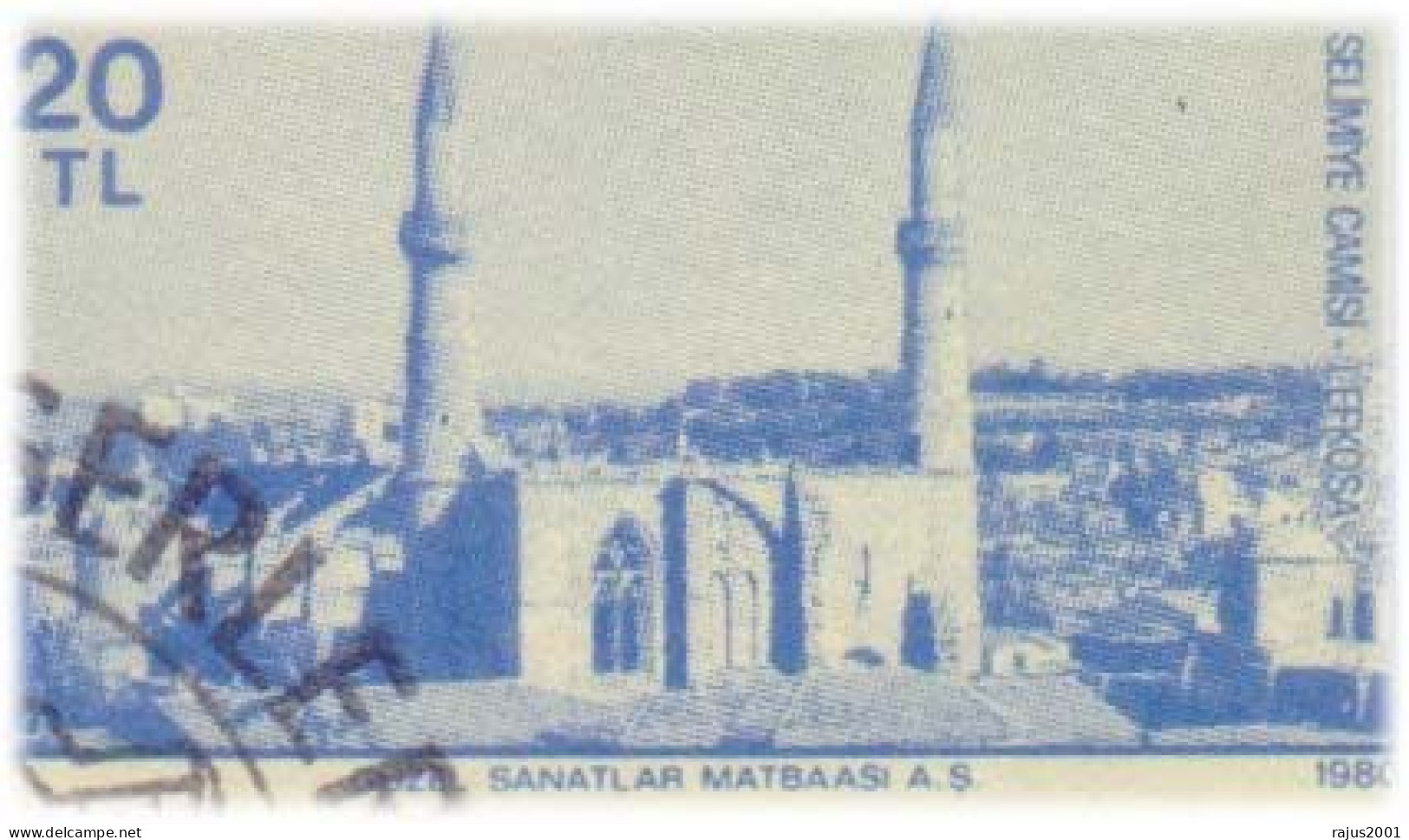 Yavuz Sultan Selim Mosque, Historical Ancient Mosque Of Turkey, Monuments, Islam, Islamic, Pictorial Cancellation FDC - Islam