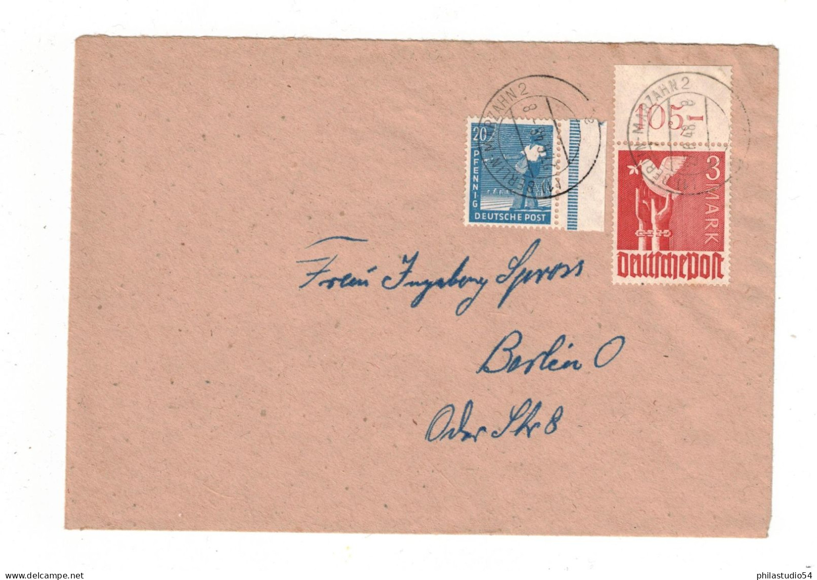 1948, Doppelortsbrief In 1ß-fach Frankatur Ab "BERLIN-MARZAHN 2" - Storia Postale