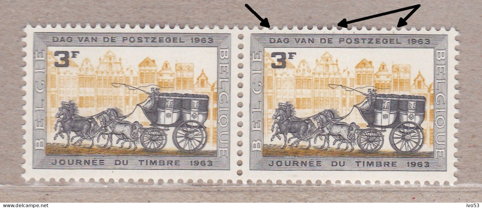 1963 Nr 1249-cu** Zonder Scharnier:zwarte Stippen Aan Vertanding(p2,z/t 10-15).Dag Van De Postzegel. - 1961-1990