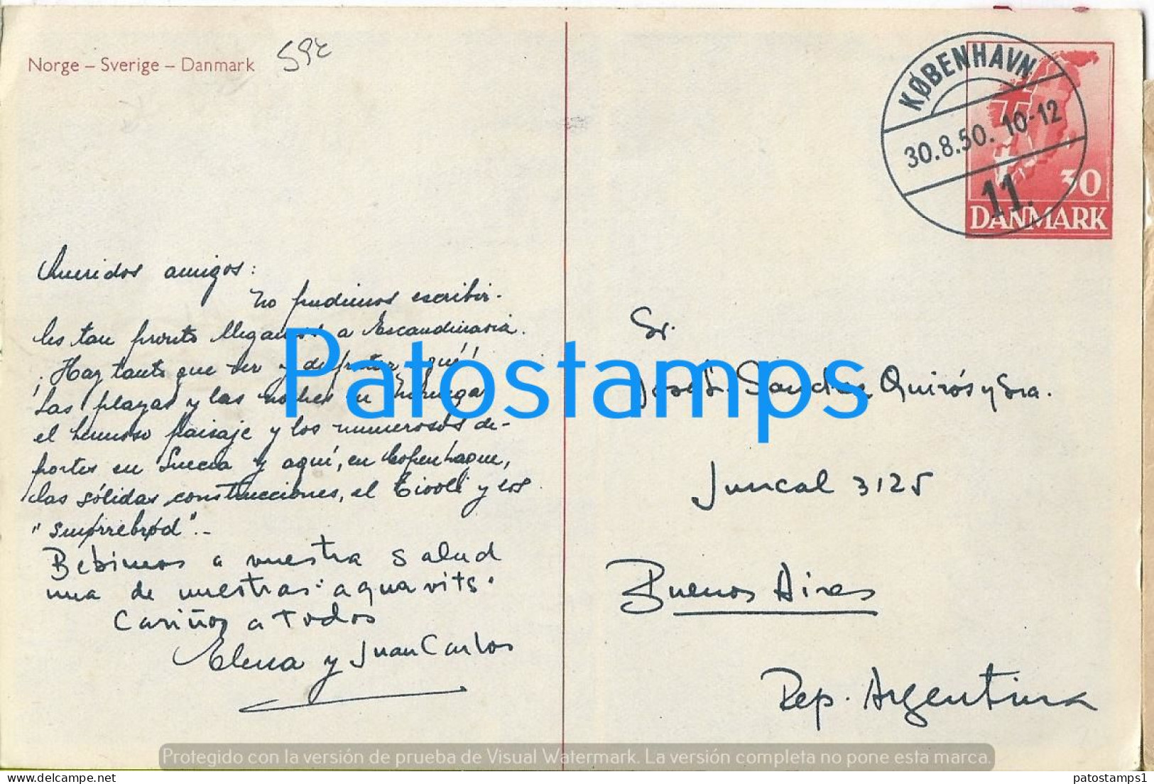 223394 DENMARK NORWAY SWEDEN MULTI VIEW CIRCULATED TO ARGENTINA POSTAL STATIONERY POSTCARD - Entiers Postaux