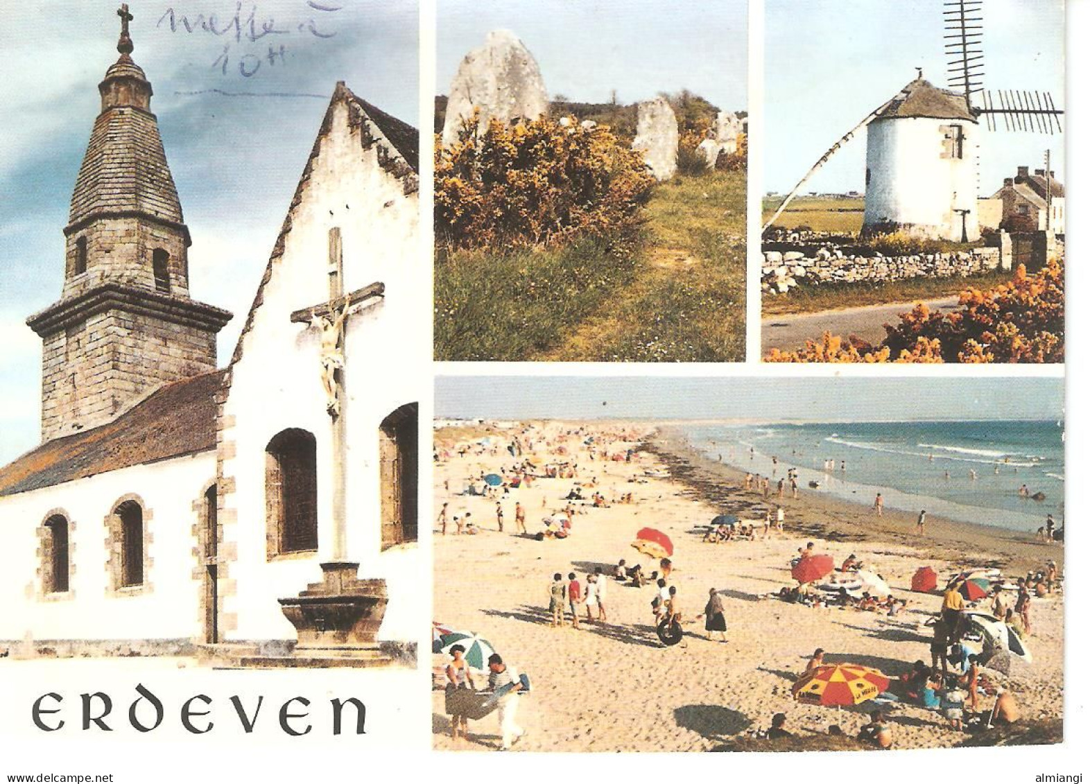 ERDEVEN - Bretagne Pittoresque - N°4641 - Multi-vues L'église, Mégalythes De Kerzhero, Moulin De Narbon & Grève Kerilio - Erdeven