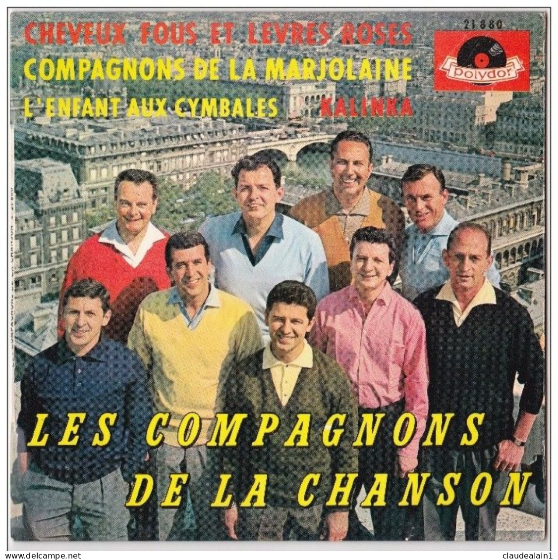 DISQUE VINYLE 45T LONGUE DUREE - LES COMPAGNONS DE LA CHANSONS - DISQUE POLYDOR - - Ediciones De Colección