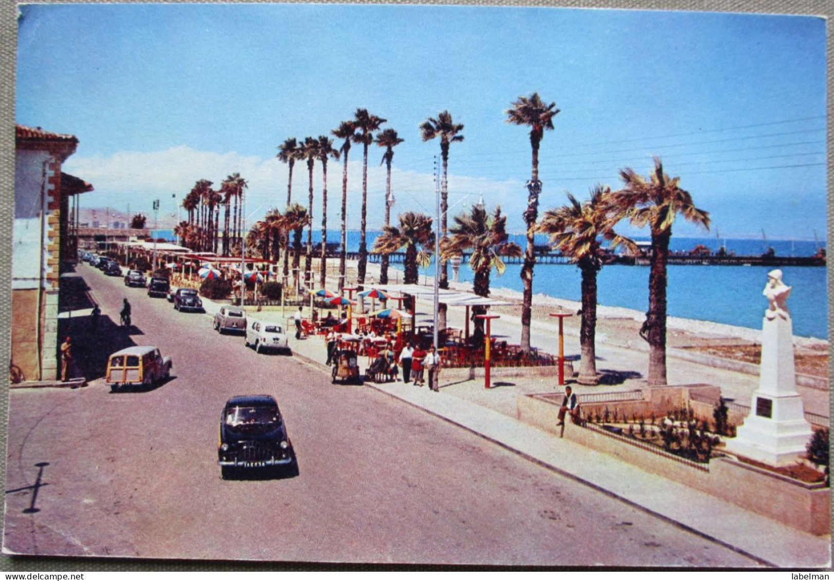 CYPRUS ISLAND LARNACA PROMENADE BEACH MEDITERRANEAN POSTCARD CARTOLINA ANSICHTSKARTE CARTE POSTALE POSTKARTE CARD KARTE - Chypre