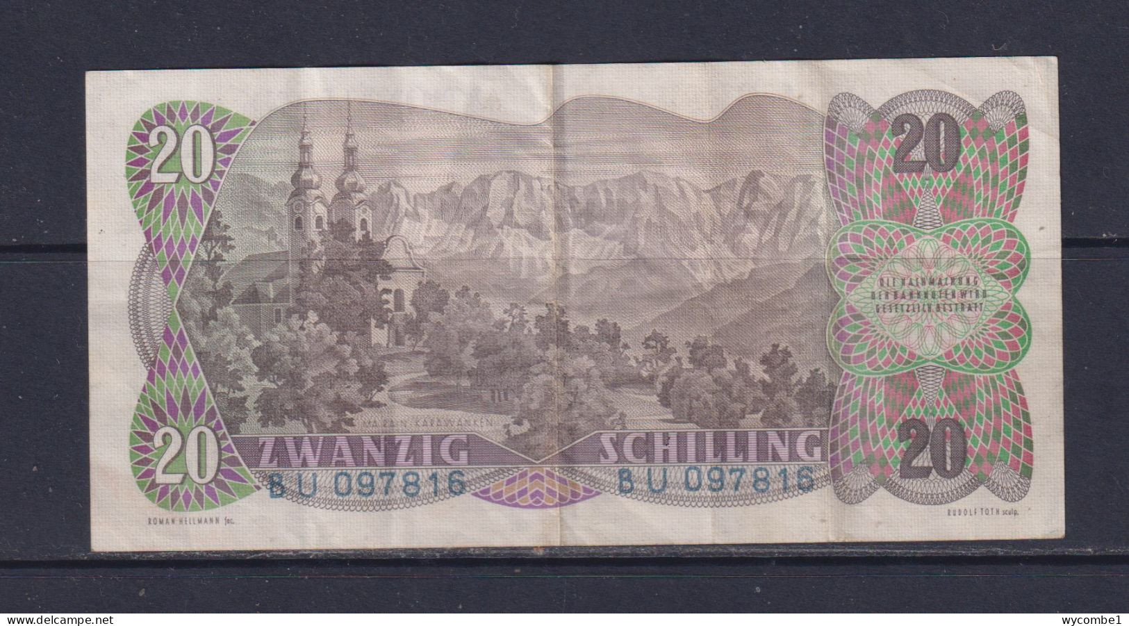 AUSTRIA  - 1956 20 Schilling Circulated Banknote - Oesterreich