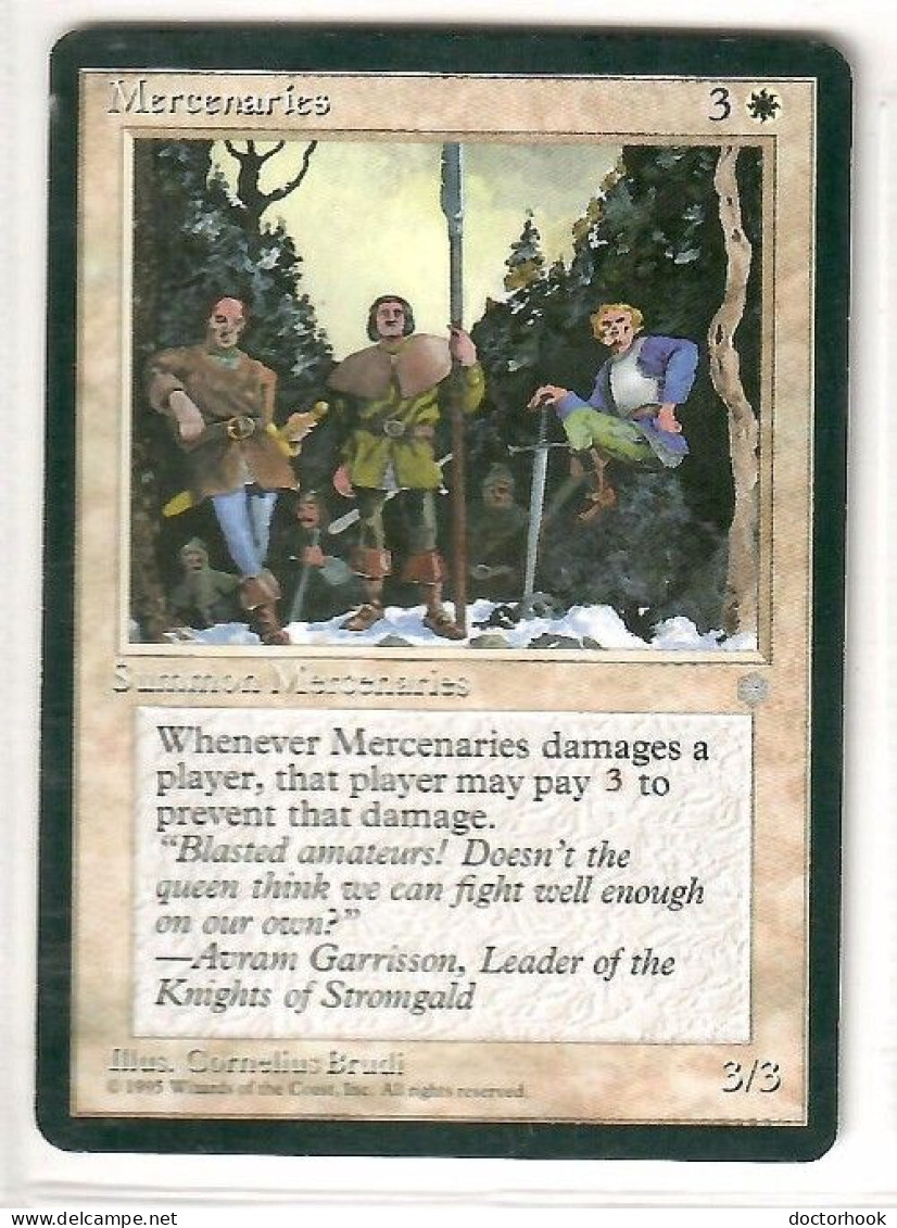 MAGIC The GATHERING  "Mercenaries"---ICE AGE (MTG--162-7) - Carte Bianche