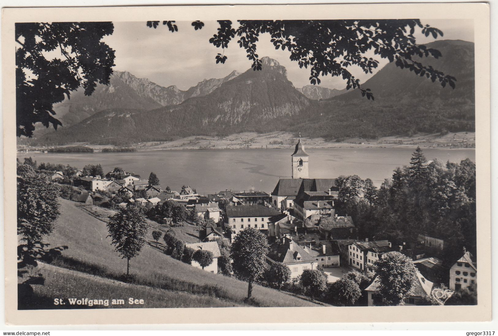 E3340) ST. WOLFGANG Am See - Salzkammergut - S/W FOTO AK - Wiese Häuser Kirche - St. Wolfgang