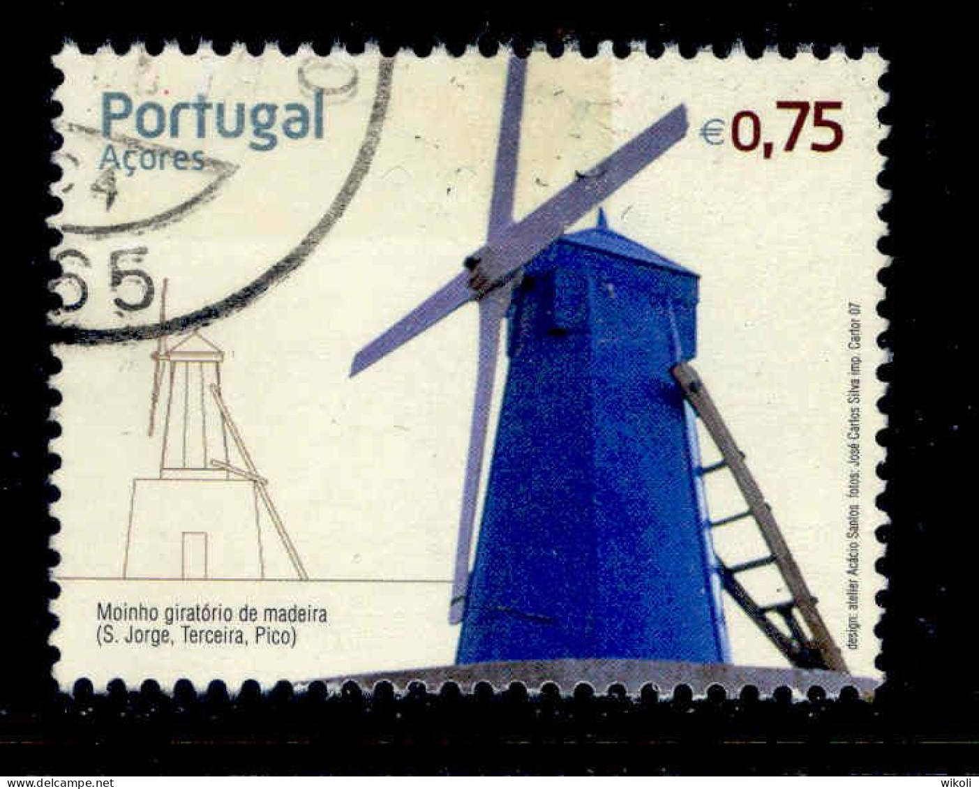 ! ! Portugal - 2007 Wind Mills - Af. 3552 - Used - Gebraucht