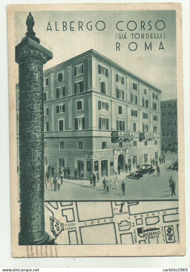 ALBERGO CORSO ROMA 1940 VIAGGIATA  FG - Wirtschaften, Hotels & Restaurants