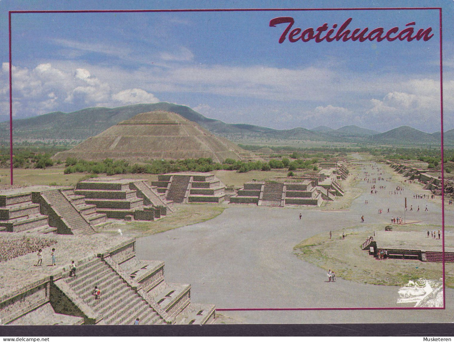 Mexico PPC Teotihuacan The Pyramid Of The Moon 1998 HEDEHUSENE Denmark (2 Scans) - México