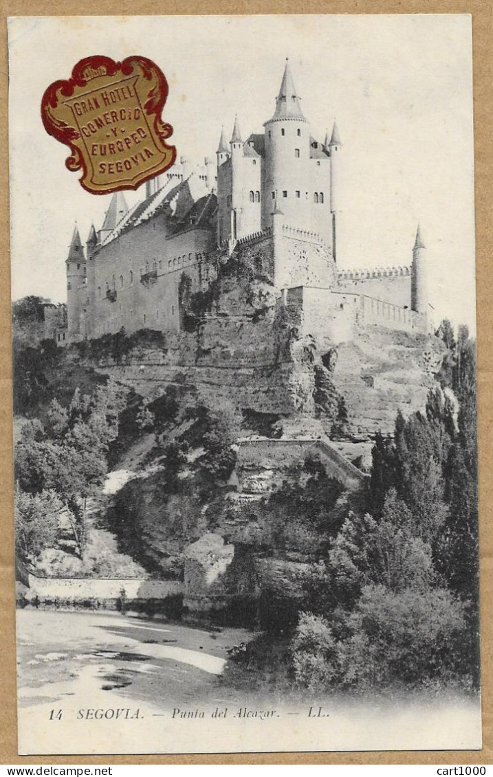 SEGOVIA PUNTA DEL ALCAZAR 1912 N°H135 - Segovia