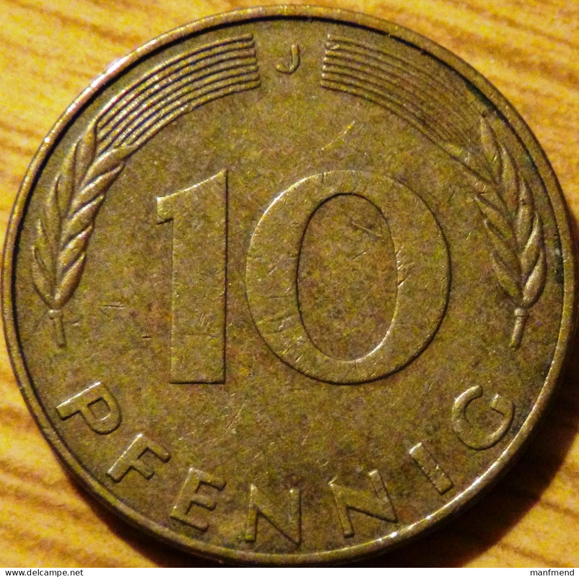 Germany - KM 108 - 1989 - 10 Pfennig - Mintmark "J" - Hamburg - VF - Look Scans - 10 Pfennig