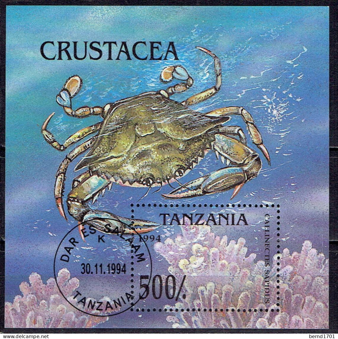 Tansania - Mi-Nr Block 269 Gestempelt / Used (A1398) - Crostacei