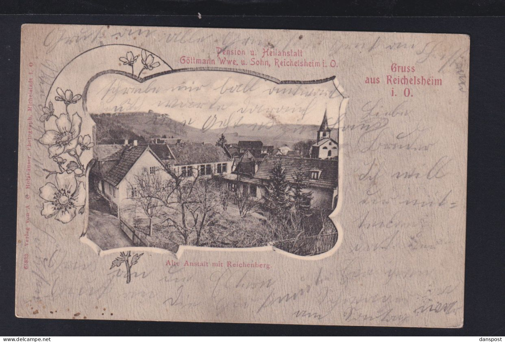 Dt. Reich AK Reichelsheim Pension Und Heilanstalt Göttmann 1904 - Odenwald