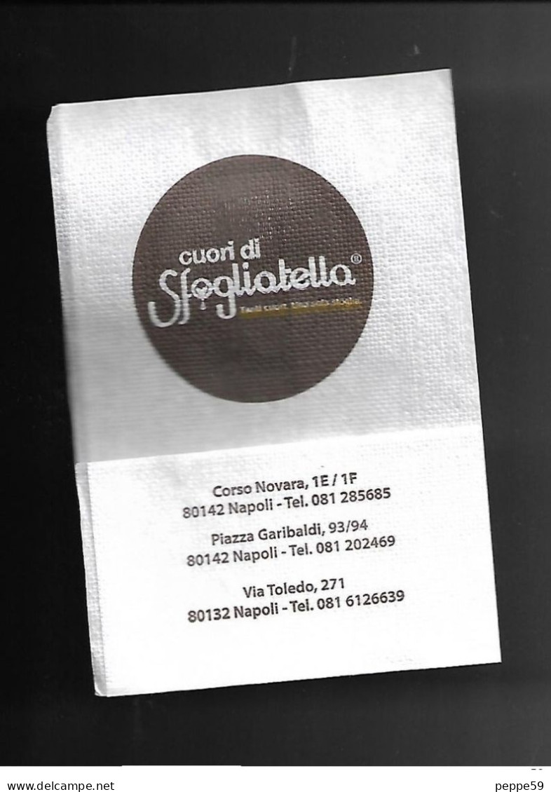 Tovagliolino Da Caffè - Cuori Di Sfogliatella - Napoli - Serviettes Publicitaires