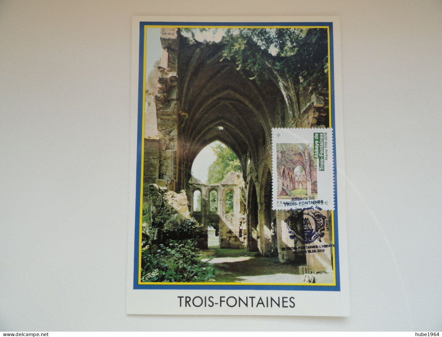 CARTE MAXIMUM CARD ABBAYE DE TROIS FONTAINES HAUTE MARNE  FRANCE - Klöster