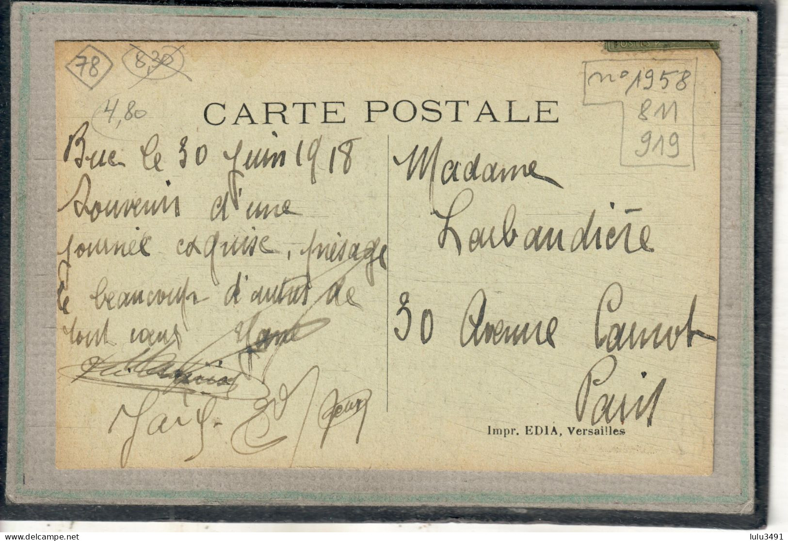CPA (78) BUC - Thème: ARBRE - Aspect Du Chêne Louis XIV En 1918 - Buc