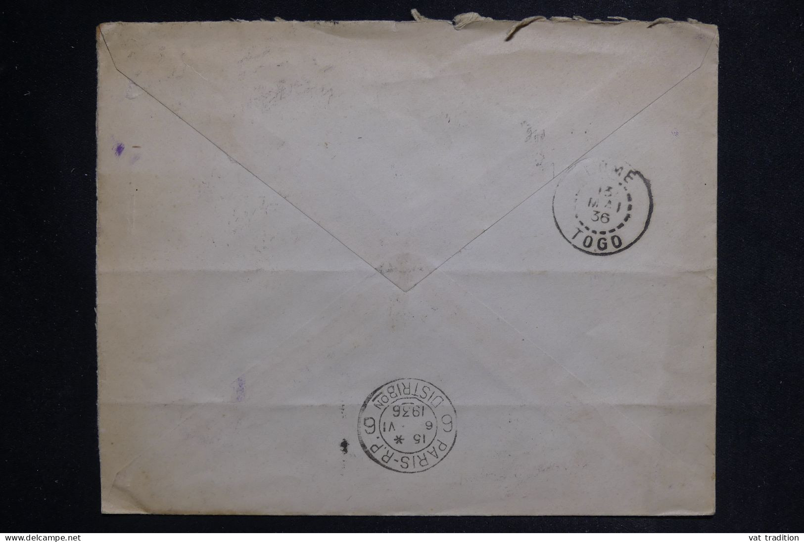 TOGO - Enveloppe De Atakpamé Pour Paris En 1936 Avec Cachet De Taxe  - L 149884 - Briefe U. Dokumente