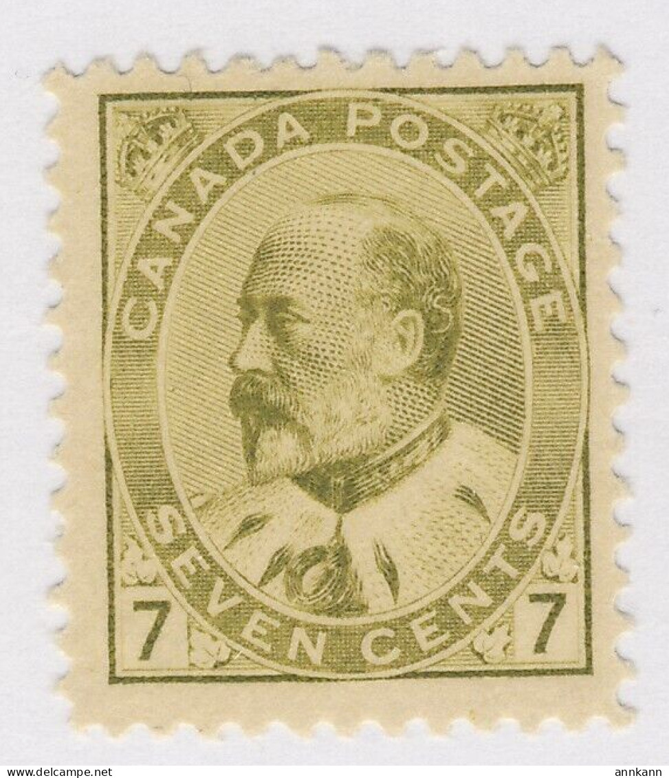 Canada Edward VII Stamp: #92 - 7c MLH F/VF Guide Value = $300.00 - Nuovi