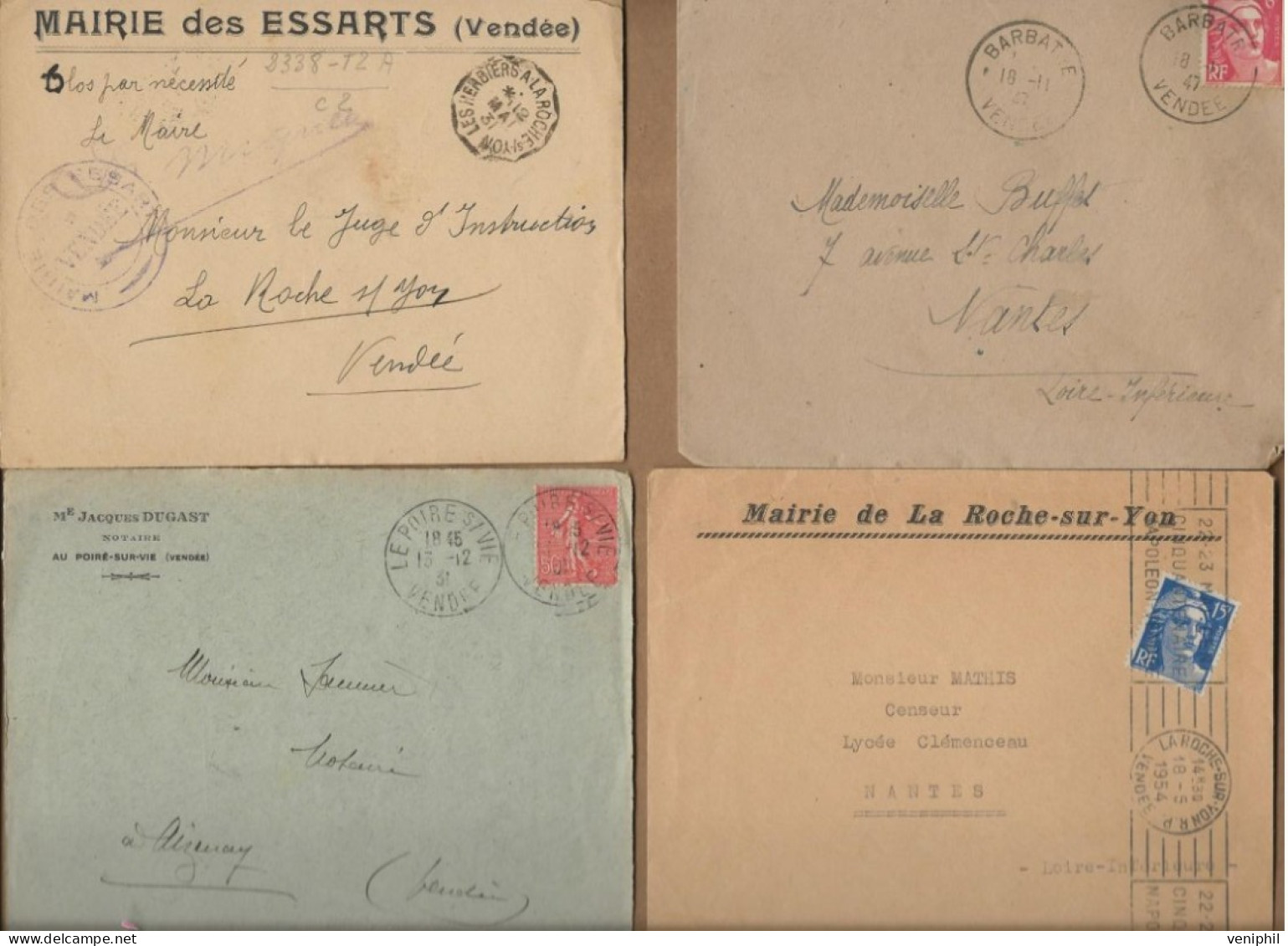 LOT DE 20 LETTRES ENTETES PUBLICITAIRES  + AFFRANCHISSEMENTS DIVERS ANNEES 1906 A 1960 - Oblitérations Mécaniques (Autres)