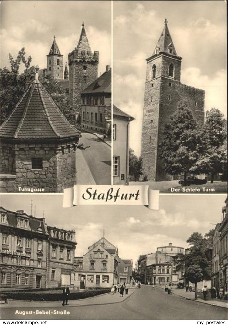 41262004 Stassfurt Schiefe Turm Turmgasse August Bebel Str. Hohenerxleben - Stassfurt